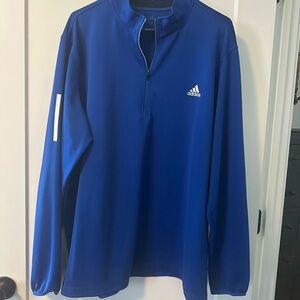 Adidas Men's Royal Blue Quarter-Zip Jacket
